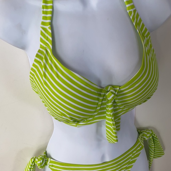 Swimsuits For All striped bikini set, size 6 - Picture 2 of 12